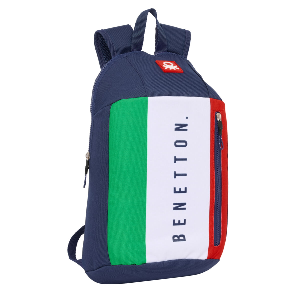 Benetton Σακίδιο Πλάτης Casual Benetton Flag Ναυτικό Μπλε 22 x 39 x 10 cm